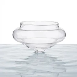 Relaxdays Schwimmwindlicht, 12er Set, Teelichthalter Glas, H x D: 4,5 x 8 cm, Schwimmschalen für Teelichter, transparent
