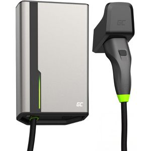 Green-Cell Wallbox EVGC021 HabuDen, grau, 7,5 m Kabel, Typ 2, App-fähig, 400V / 32A / 22kW