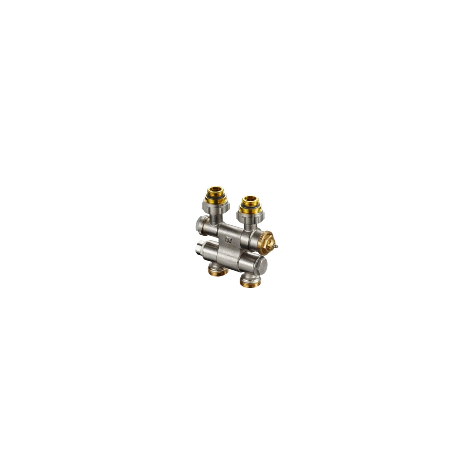 Oventrop Anschlussarmatur Multiblock TFU G 1/2 AGxG 3/4 AG, schw, 1-/2-Rohrarm. (1184035)