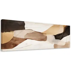 LEINWANDBILD Abstraktes Minimalismus Braun 120x40cm