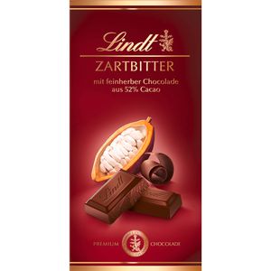 Lindt Tafelschokolade Zartbitter, 52% Kakaogehalt, 100 g