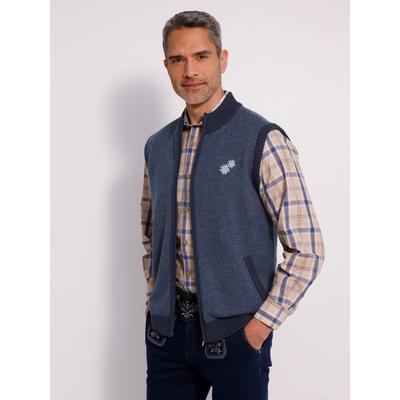 Strickweste CLASSIC, Herren, Gr. 58, blau (marine, rauchblau, meliert), 100% Polyacryl, meliert, Westen Strickweste