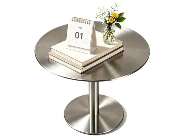 Gaommini Runder Beistelltisch, Kleiner Getränketisch, Akzent-Nachttisch Bistro-Pub-Tisch, quadratisch, Barhöhe, Cocktailtisch für Zuhause, Party, Esszimmer, Wohnzimmer, Hochzeit(Round,40x40x75cm)