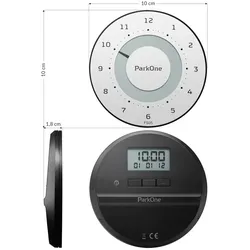 Needit ParkOne Parkscheibe Schwarz, Weiß, Metallisch Elektronisch