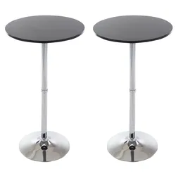 CLP 2er Set Metall-Stehtische Mit Runder Holztischplatte   Ø 60 CM   Höhe: 110 CM
