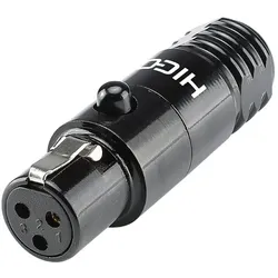 HICON Mini-XLR kompakt, 3-pol , Metall-, Löttechnik-Kabelbuchse, vergoldete(r) Kontakt(e), gerade
