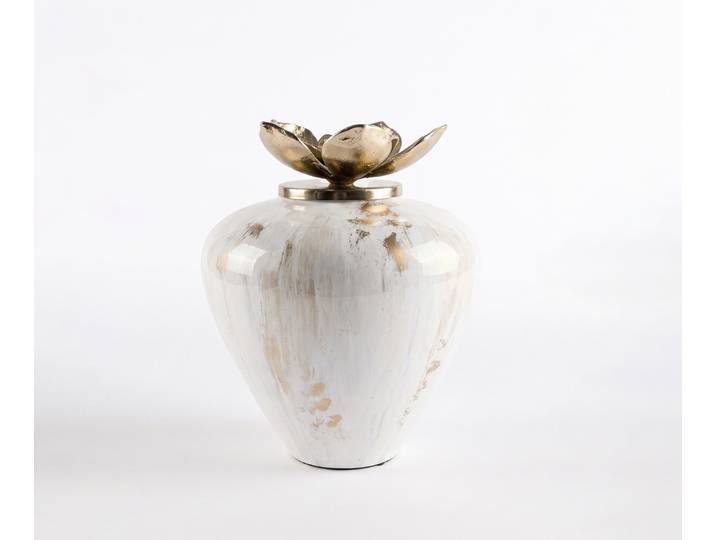 Vase Florena B29 x T29 x H35 cm Glas Kintsugi Handgemacht, Wohnaccessoires