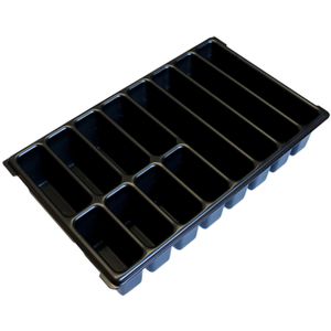 Bosch-Sortimo Werkzeugeinlage Kleinteileeinsatz für XL-BOXX, leer, Tiefziehteil mit 12 Mulden, universell nutzbar