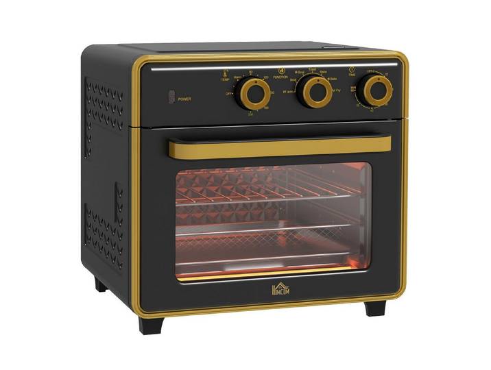 FELIXLEO Minibackofen Mini Backofen 20 L, 1400 W, Heißluft, Grill, 90–230 °C