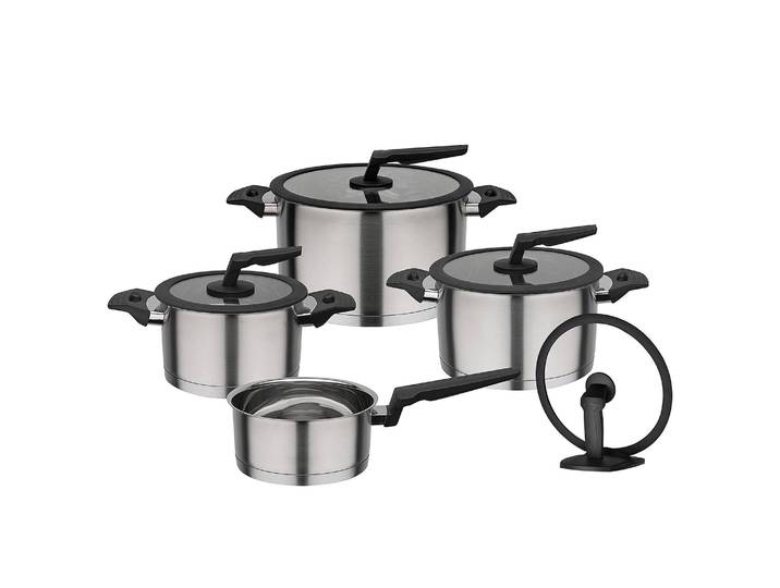 Kochtopf-Set Apart 9-teilig 51 x 34 x 31cm Silber