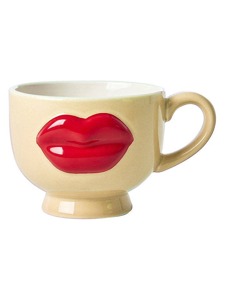 Rice Kaffeetasse "Lips" in Creme - 250 ml - onesize