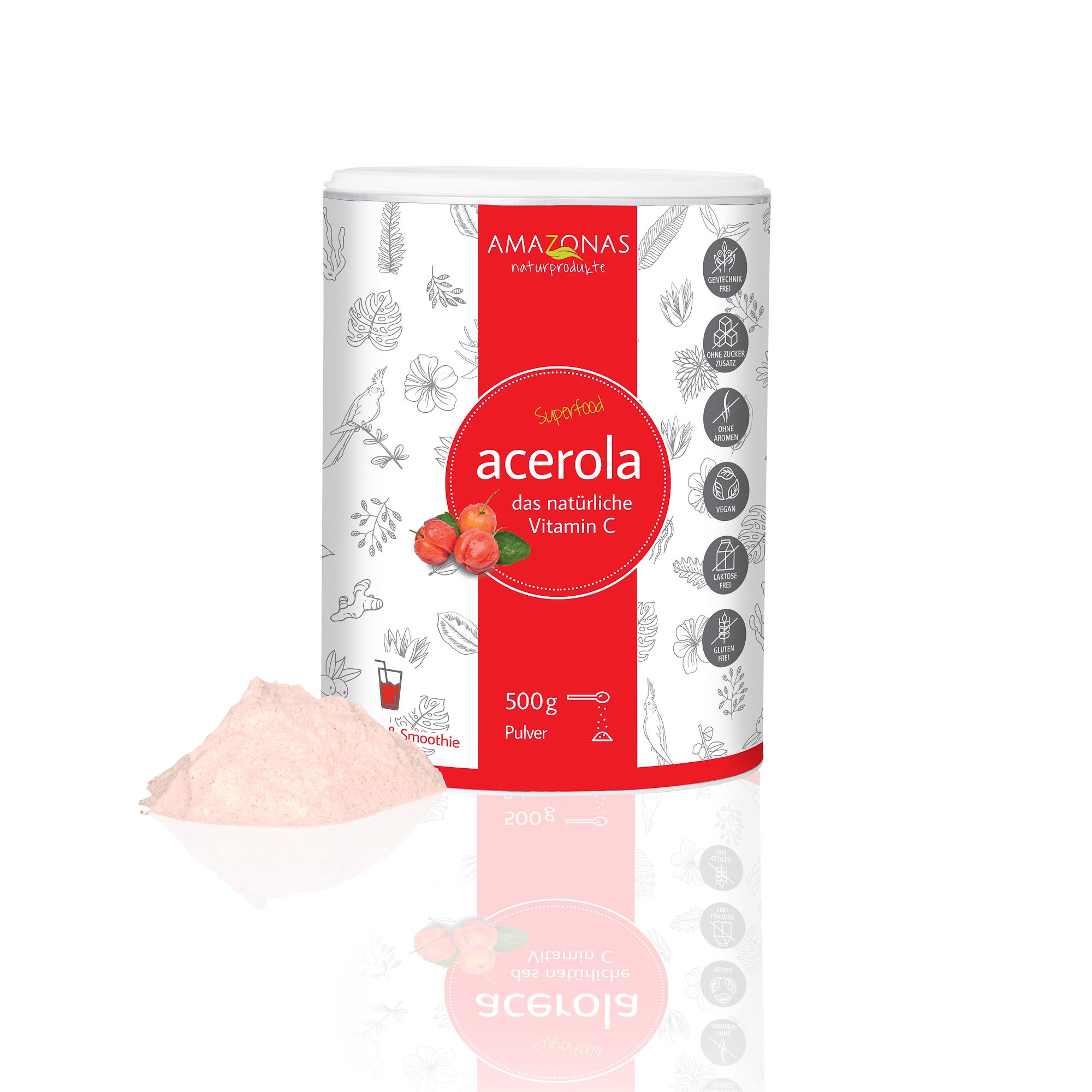 Acerola 100% natürliches Vitamin C Pulver 500 g
