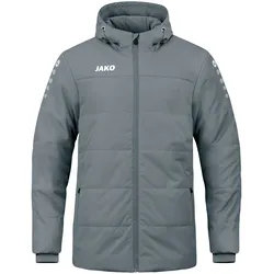 Jako Coachjacke Team mit Kapuze steingrau 140