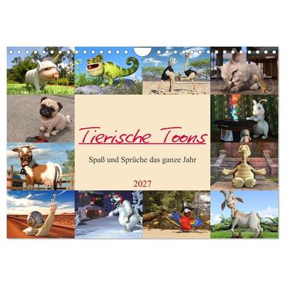 Tierische Toons (Wandkalender 2027 DIN A4 quer), CALVENDO Monatskalender