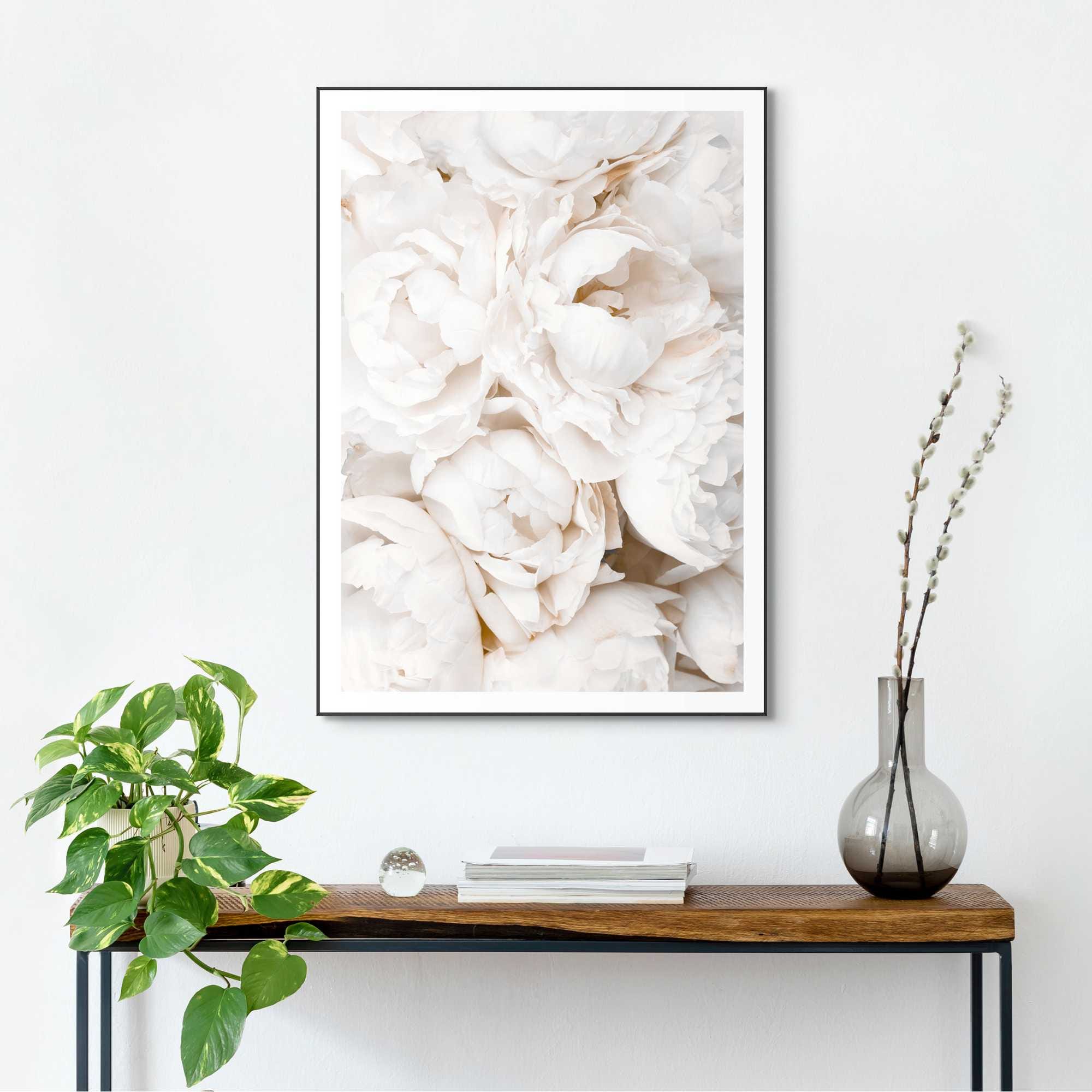 Reinders! Bild mit Rahmen REINDERS "White Roses", weiß (farbe bild(er): weiß), B:50cm H:70cm T:1,6cm, Holzwerkstoff, Bilder
