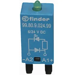 Finder LED gn + Diode 6.. 24VDC f.Fas. 94.82/83/84 99.80.9.024.99