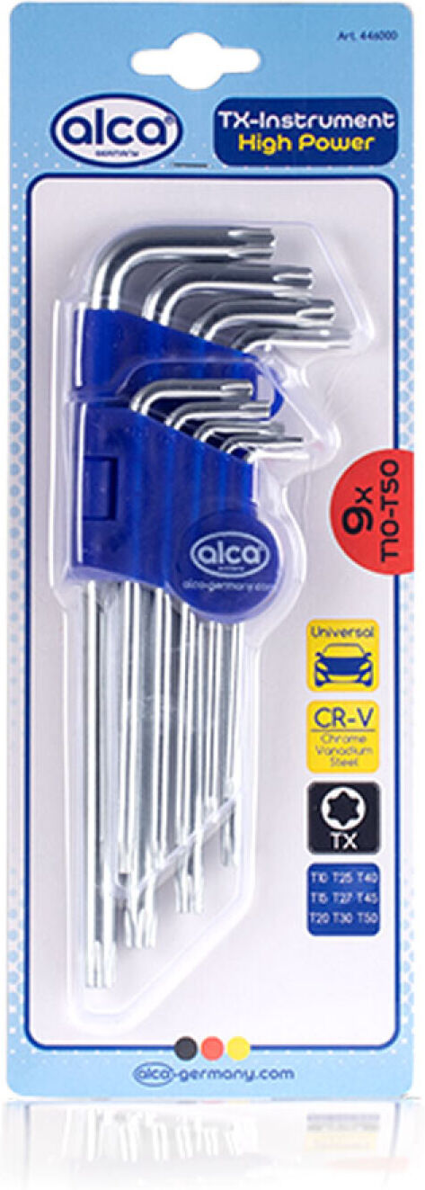 Alca Schraubenschlüssel-Satz Innen-Torx-Schlüssel High-Power (9-Tlg.) 446000