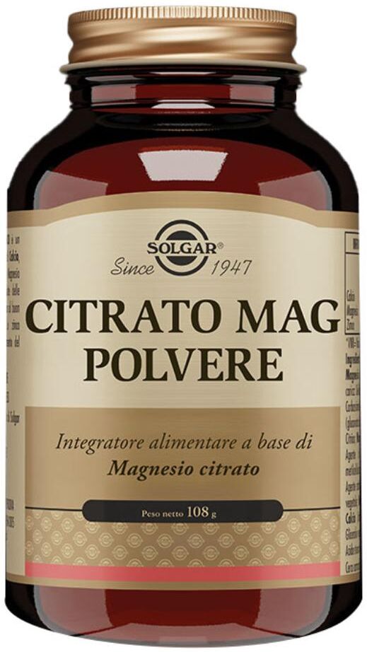 SOLGAR IT. MULTINUTRIENT SpA Citrato Mag Polvere 108g