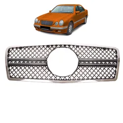 Kühlergrill Chrom & Schwarz passend für Mercedes-Benz E-Klasse W210 1995-1999
