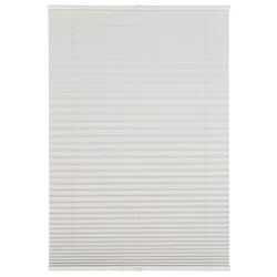Ondeco Plissee weiß  verdunkelnd weiß mit Klemmträger Sonnenschutz Lichtschutz Klemmfix Farbe: weiss, Größe: 120x130 cm