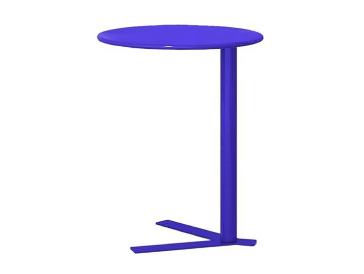 XCHtuerFY Beistelltisch, Moderner, stilvoller runder Beistelltisch/Tablett for Wohnzimmer und(15.8″dx23.6″h,Blue)