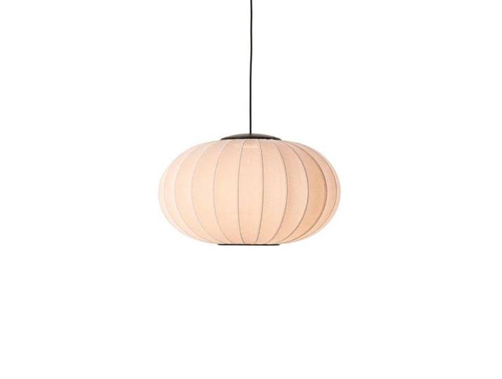Knit-Wit 57 Oval LED Pendelleuchte Sand Stone - Made By Hand - Schlafzimmer - Stoff / Textil