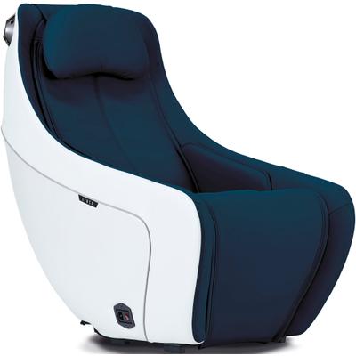 Massagesessel SYNCA, blau (dunkelblau), Sessel, Kunstleder, LED-Beleuchtung,Lederoptik,mit Kissen,mit Massagefunktion, Massagefunktion, B/H/T: 56cm x 66cm x 117cm, B:56cm H:66cm T:117cm