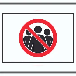 HB-Druck Menschenansammlung vermeiden Symbol Schild A0 (841x1189mm)