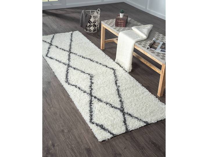 Hochflorteppich 80 x 300cm Beige