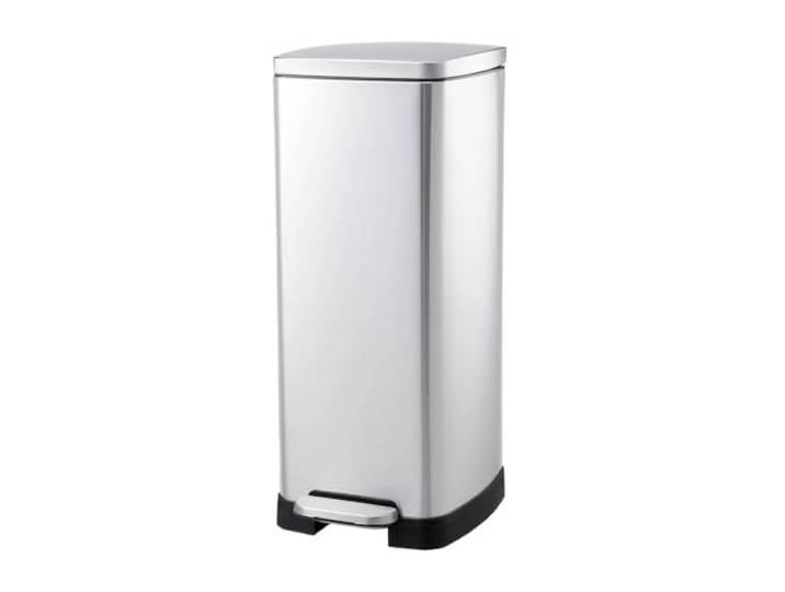 YUHANXINHESHE Küchen-Mülleimer, Fingerabdrucksicherer Edelstahl-Mülleimer Mit Herausnehmbarem Inneneimer Und Deckel, Tret-Mülleimer Mit Pedal For Das Home Office(30L)