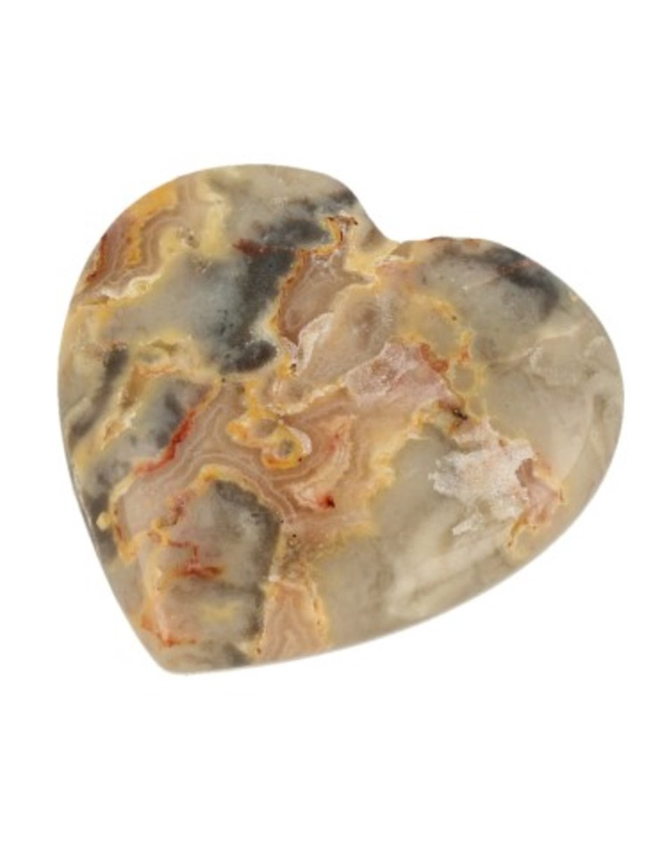 Agaat Crazy Lace edelsteen hart 30 mm