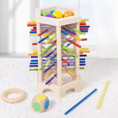 Inspire Curations 3 in 1 Wooden Stick And Number Tower Game Montessori Math & Thinking Toy For Kids set 5