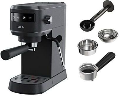 AEG EC6-1-6BST Gourmet 6 Espresso Siebträger Kaffeemaschine   Black Pearl - Refurbished