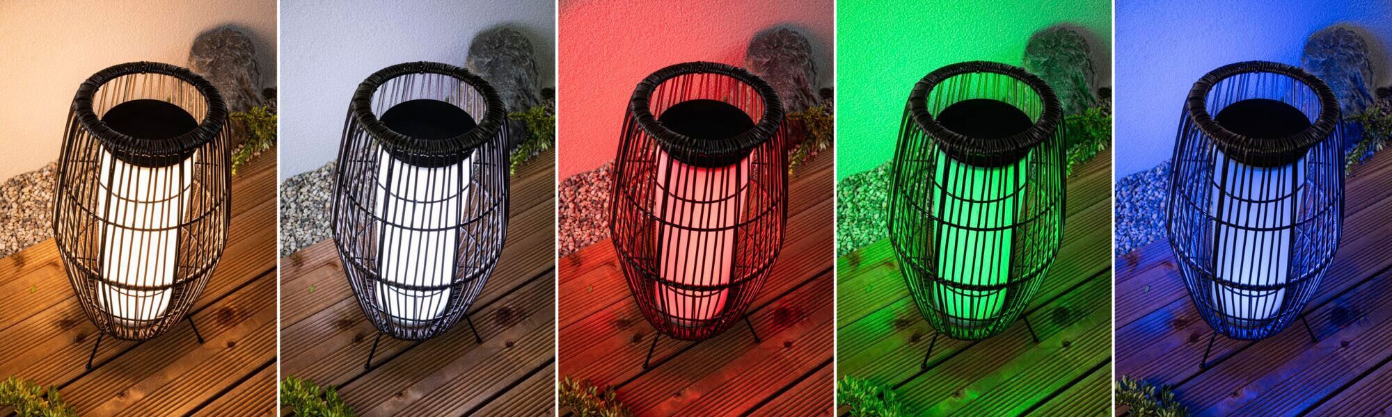 LED Gartenleuchte PAULMANN "Outdoor Plug & Shine Basket 40 RGBW ZigBee IP44", schwarz, H:40cm Ø:20cm, Leuchten, LED Gartenleuchte, ZigBee IP44 RGBW