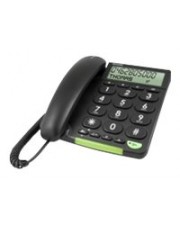 Doro PhoneEasy 312cs Telefon mit Schnur Rufnummernanzeige Schwarz (380005)