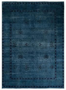 Overton "Vibrance, One-of-a-Kind Hand-Knotted Area Rug - Gray, 8' 10"" x 12' 1"" - 8' 10"" x 12' 1"""