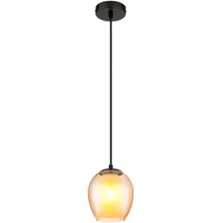 Globo Pendelleuchte Lexa Alu, Eisen, Stahl & Metall Orange Amber