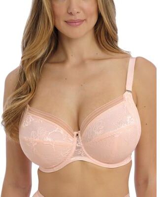 Plus Size Women's Fusion Lace Underwire Side Support Bra by Fantasie Lingerie in Blush (Size 38 H)