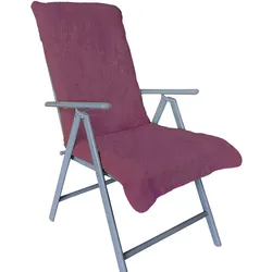 NYVI Frottee Schonbezug für Gartenstuhl NYVISpa 60x130 cm Lila - Hygiene Auflage für Hochlehner Gartenstühle