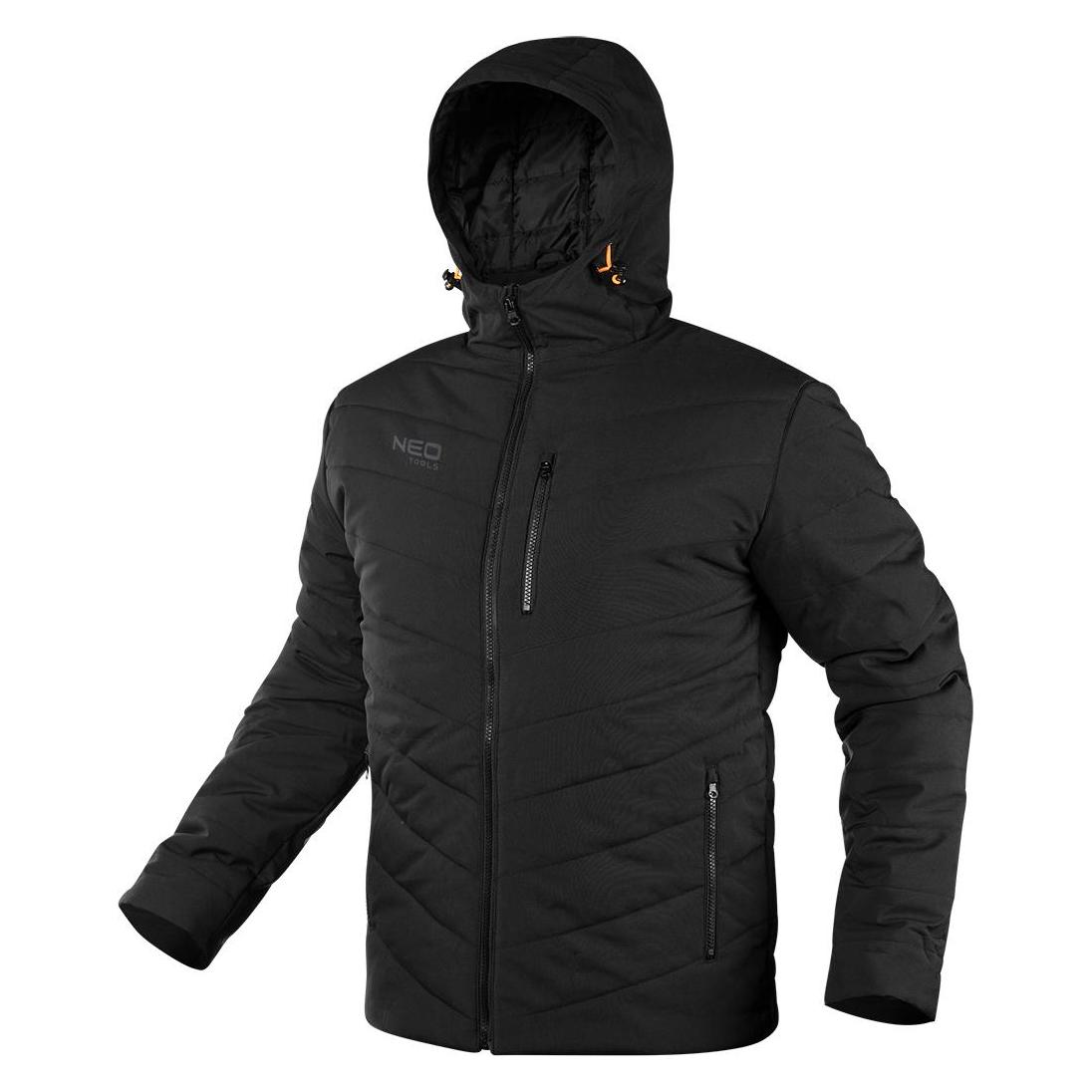 Topex Winter-Arbeitsjacke mit Kapuze schwarz, 100 % Polyester M (M) (81-574-M)