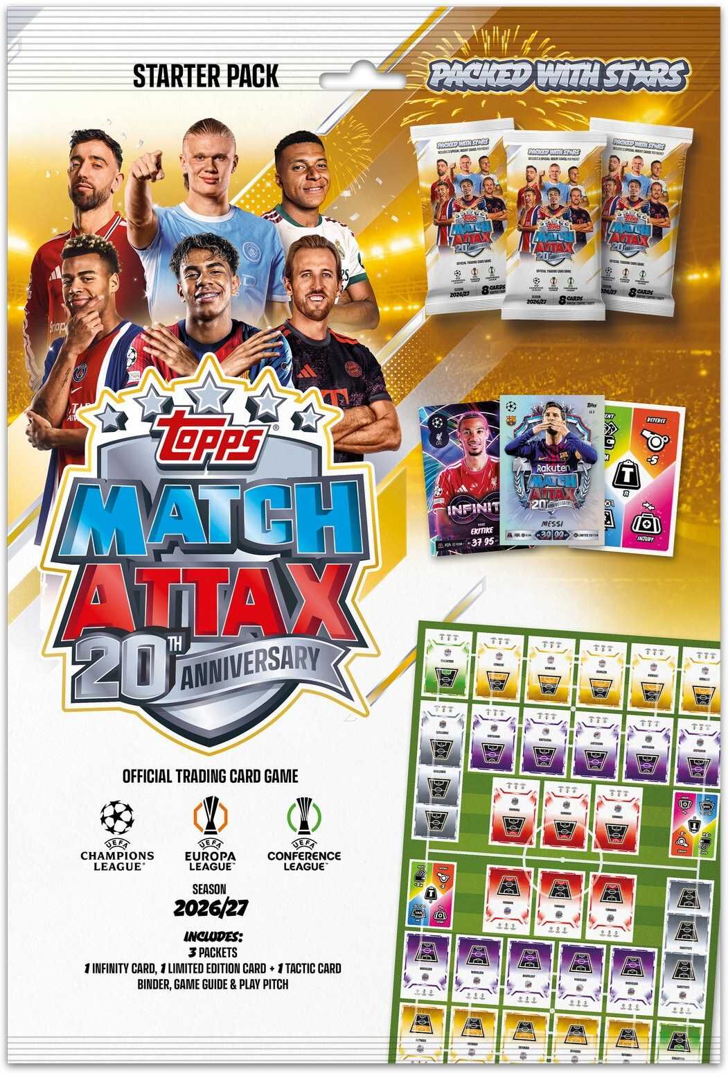 UCC Match Attax 26 27 Starter Pack - Official Topps Collectible Trading Cards for Ages 3+
