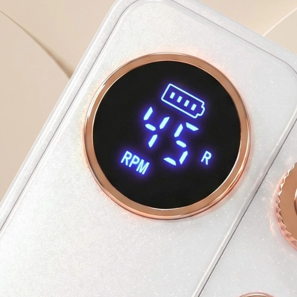 INF Wiederaufladbare elektrische Nagelfräse mit LCD-Display, 45 Geschwindigkeitsstufen und 12 Schleifbits