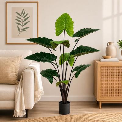 YVANLA Artificial Plant Fake Caladium Plant Potted
