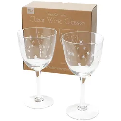 Rex London Etched star (x2), Weingläser, Transparent