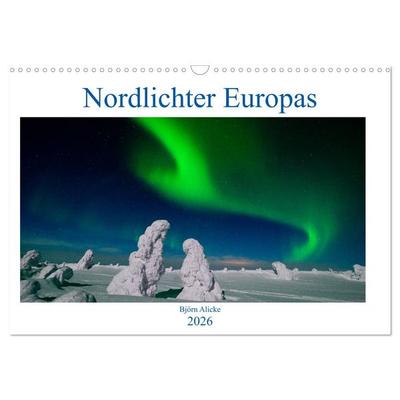 Nordlichter Europas (Wandkalender 2026 DIN A3 quer), CALVENDO Monatskalender