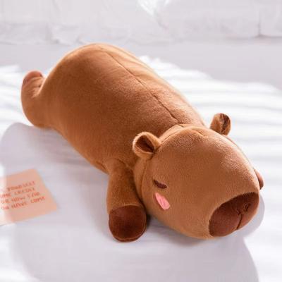 Inspired Finds Giant Kawaii Capybara Plush Pillow Ultra Soft Cuddly Friend For All Ages 39.37 In shy Capybara Mb