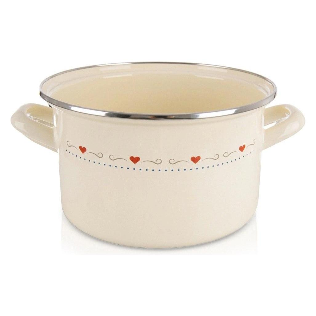 Ambition Emaillierter Topf 3 l ORION TONCA Cremefarben 20 cm Induktion Spülmaschinenfest (64821848)