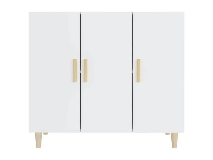 Commode/Buffet contemporain blanc 90x34x80 cm bois d'ingénierie LL0000143656
