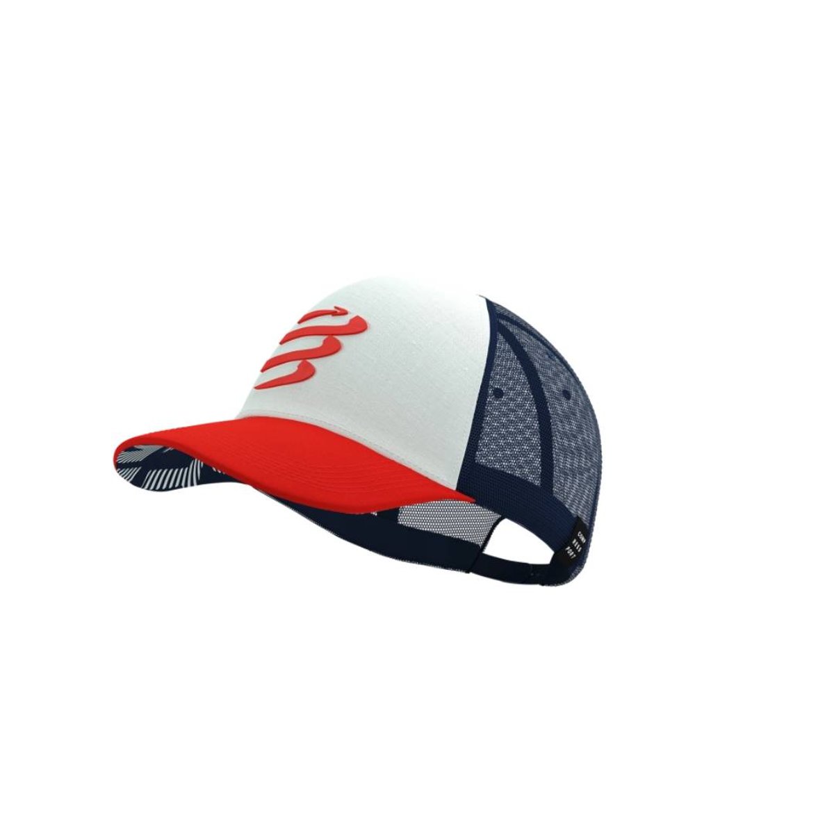 Boné Compressport Trucker Azul Vermelho Unisex