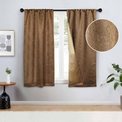Superior Senna Room Darkening Textured Window Curtain Panels, Set of 2 - Machine Washable Window Coverings